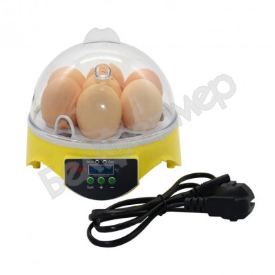 Мини инкубатор для яиц на 7 яиц "HHD 7" с терморегулятором